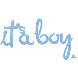 CI: Script Phrase It's A Boy Pastel Blue