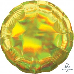 Standard Holographic Iridescent Yellow Circle