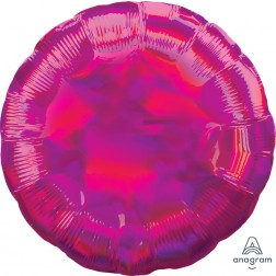 Standard Holographic Iridescent Magenta Circle