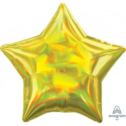 Standard Holographic Iridescent Yellow Star