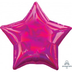 Standard Holographic Iridescent Magenta Star