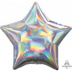 Standard Holographic Iridescent Silver Star