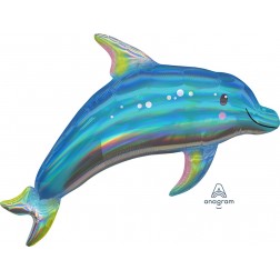 SuperShape Holographic Iridescent Blue Dolphin