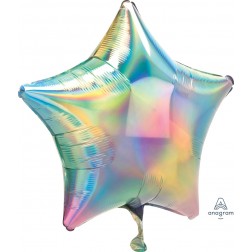 Standard Holographic Iridescent Pastel Rainbow Star (Flat)