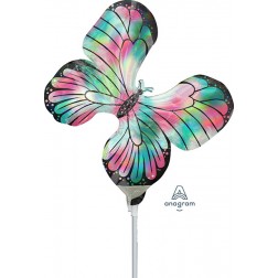 MiniShape Holographic Iridescent Teal & Pink Butterfly