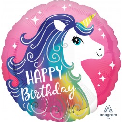 Standard Pink Unicorn Happy Birthday