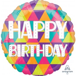 Standard Colorful Triangles Happy Birthday