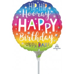 4" Hip Hip Hooray Birthday