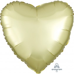 Standard Satin Luxe Pastel Yellow Heart