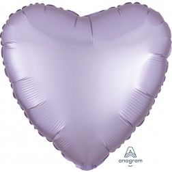 Standard Satin Luxe Pastel Lilac Heart