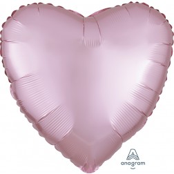 Standard Satin Luxe Pastel Pink Heart