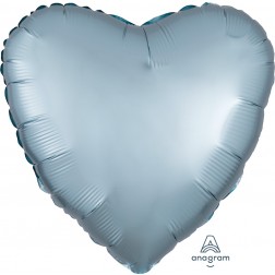 Standard Satin Luxe Pastel Blue Heart