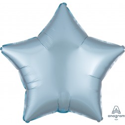 Standard Satin Luxe Pastel Blue Star