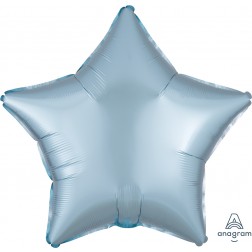 Standard Satin Luxe Pastel Blue Star