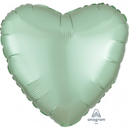 Standard Satin Luxe Mint Green Heart  (Flat)