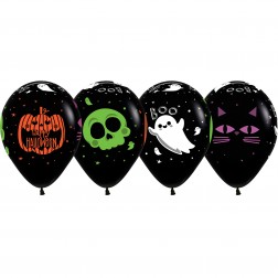 11" Halloween Friends Black (50pcs)