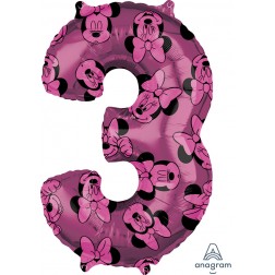 Mid-Size Shape Minnie Mouse Forever Number 3