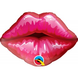 30" Big Red Kissey Lips Shape