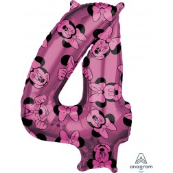 Mid-Size Shape Minnie Mouse Forever Number 4