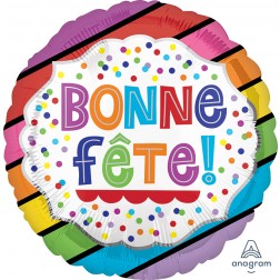 Standard Bonne Fete Bright Stripes