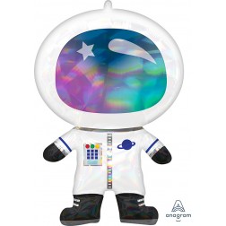 SuperShape Holographic Iridescent Astronaut