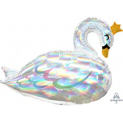 SuperShape Holographic Iridescent Swan
