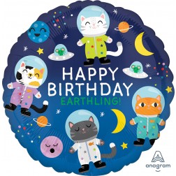 Standard Happy Birthday Space Cats