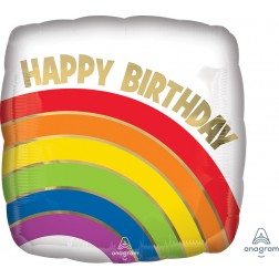 Standard Birthday Gold Rainbow