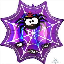 SuperShape Holographic Iridescent Spiderweb
