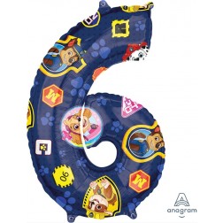 Mid-Size Shape 26" Paw Patrol Number 6 