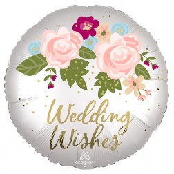 Standard Satin Wedding Wishes Floral