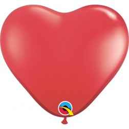 06" Ruby Red Heart 100Ct