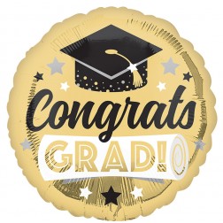 Standard Congrats Grad Shiny Gold