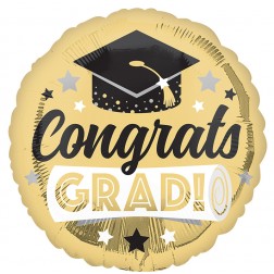 Standard Congrats Grad Shiny Gold