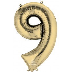 SuperShape Numbers: 9 White Gold