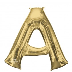 SuperShape Letter A White Gold