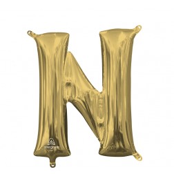 MiniShape Letter N White Gold