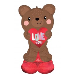 CI: AirLoonz Large Satin Brown Love Bear