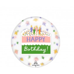 Clearz Printed Happy Birthday Cake Slice