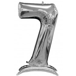 50" Stand-Up Numberz "7" Silver
