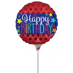 4"  Satin Happy Birthday Banner