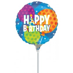 4"  Happy Birthday Balloons
