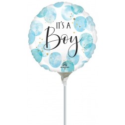 4" Baby Boy Blue Watercolor