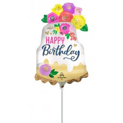 MiniShape Satin Artful Floral Bday