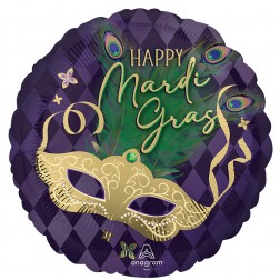 Standard Happy Mardi Gras Mask