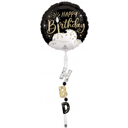 AirWalker Tail Satin Black Silver Gold HBD