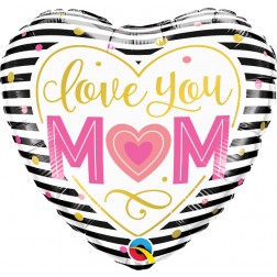 18" Love You M(Heart)M Stripes (pkgd)