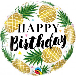 18" Birthday Golden Pineapple
