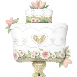 38" Glitter Gold Wedding Cake