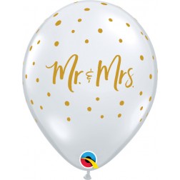 11" Mr. & Mrs. Dots Diamond Clear (50 ct.)